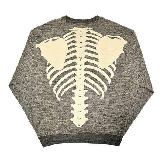 Kapital Bone Grandrelle Knit Crewneck Sweatshirt Charcoal