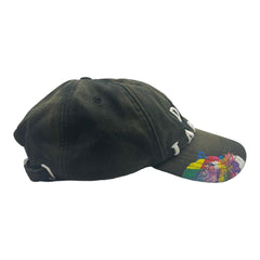 Lanvin x Gallery Deptartment Paint Splatter Strapback Hat Black Pre-Owned