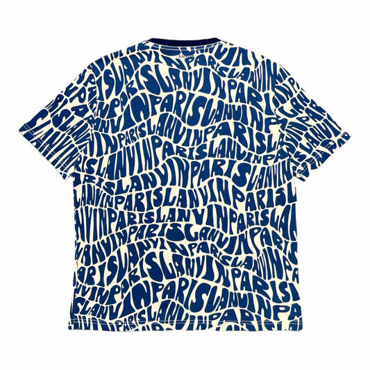 Lanvin All Over Print Short Sleeve Tee Shirt Blue Pre-Owned