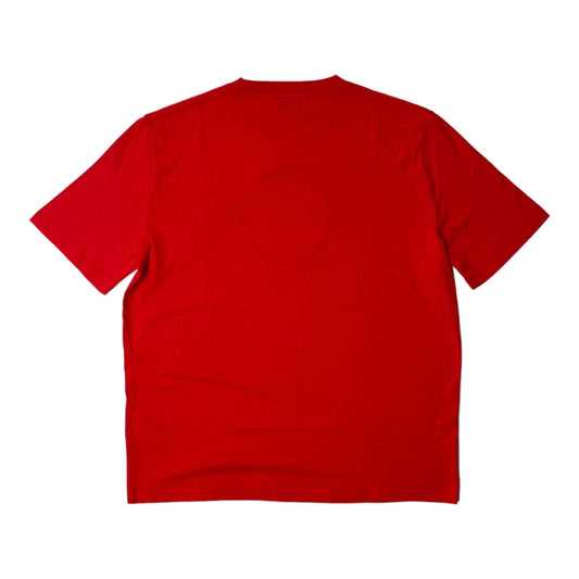 Lanvin Earth Logo Short Sleeve Tee Shirt Red