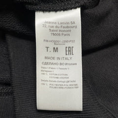 Lanvin Logo Printed Drawstring Hooded Sweatshirt Black