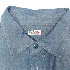 Kapital Smiley Button Up Shirt Blue Pre-Owned