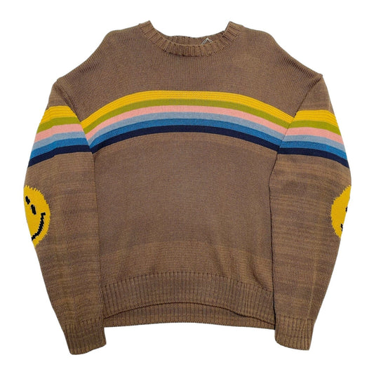 Kapital 5G Rainbow Cotton Knit Sweater Brown Pre-Owned