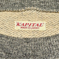 Kapital Bone Grandrelle Knit Crewneck Sweatshirt Charcoal