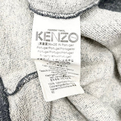 Kenzo Embroidered Grid Tiger Crewneck Sweatshirt Grey Pre-Owned