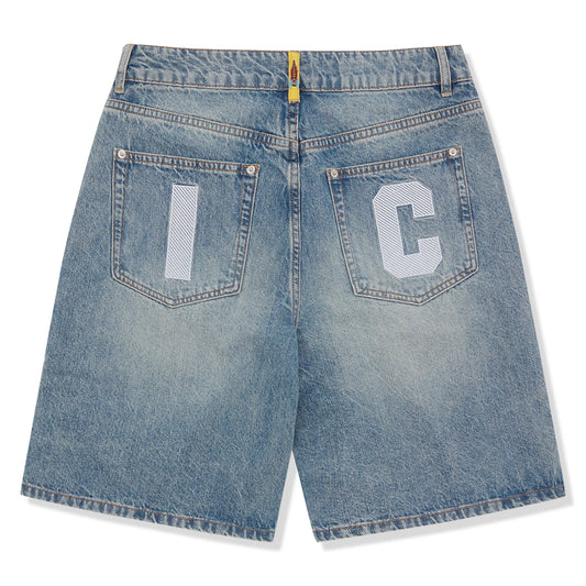 Icecream IC Running Dog Denim Washed Blue Shorts