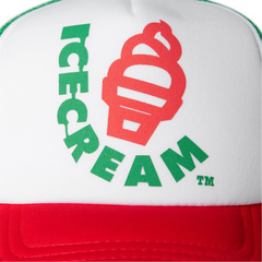 Icecream Soft Serve White Red Trucker Cap