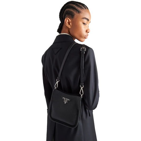 Prada Leather Mini Black Shoulder Bag