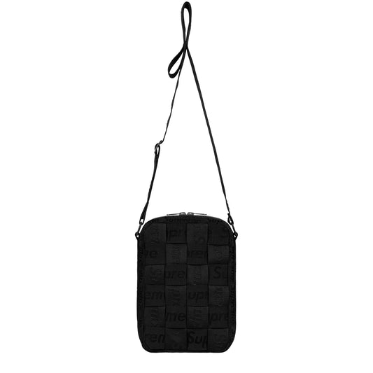 Supreme Woven Black Shoulder Bag